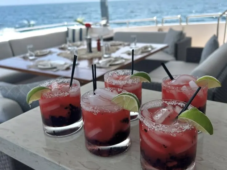 Free unlimited drinks on yacht