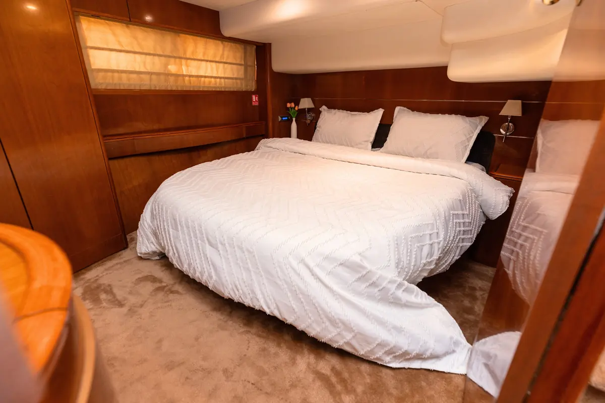 Bedroom 64ft Princess yacht Dubai